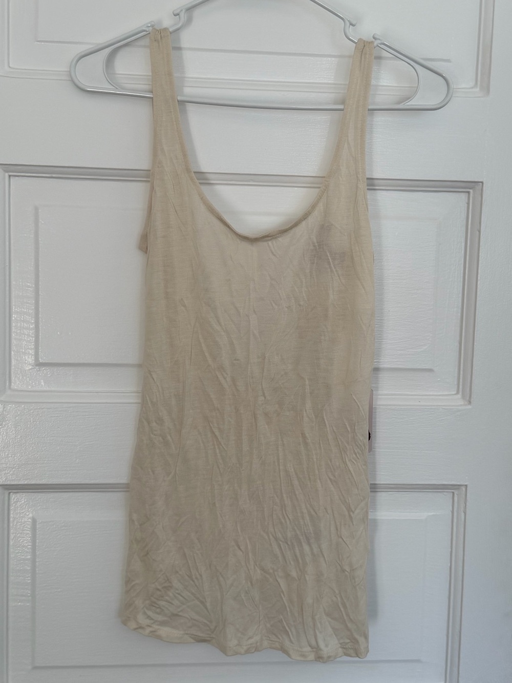 Forever 21 Cream Scoop Neck Open Wrap Back Tank Top NWT